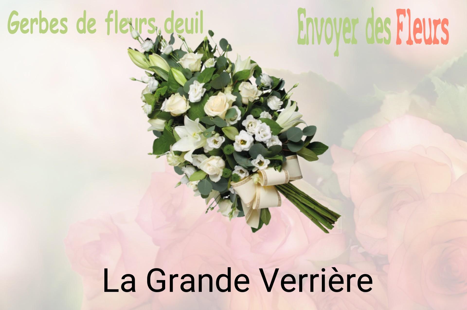 Gerbe de fleurs de deuil livrée à La Grande-Verrière